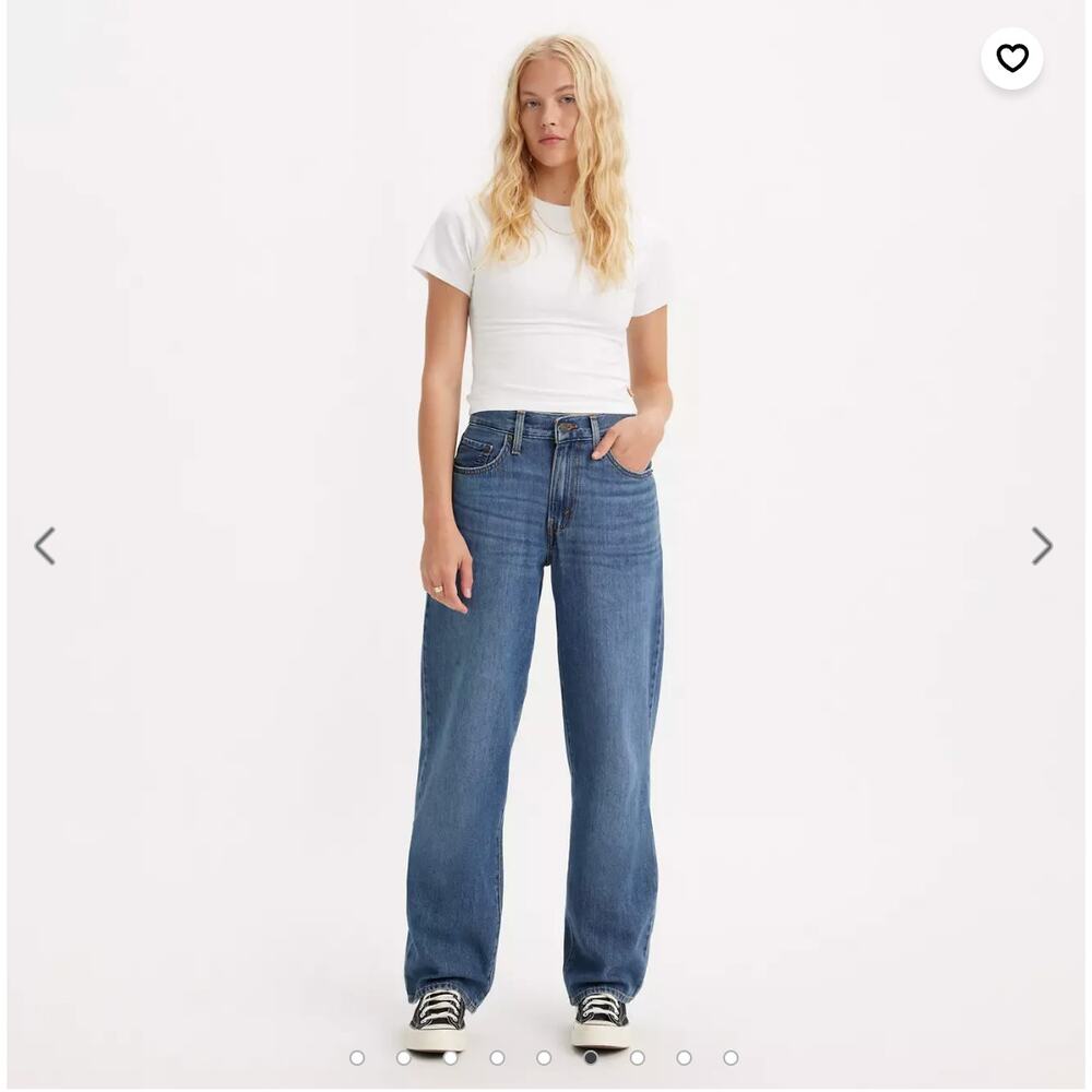 Levi's Blue Baggy Dad Jeans for Women